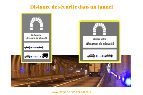 Nouveaux panneaux pour les distances de sécurité dans les tunnels.