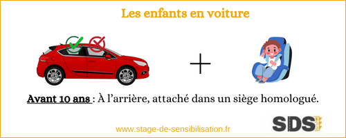 Enfant moins de 10 ans en voiture