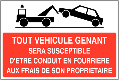 Mise en fourrière d'un véhicule.