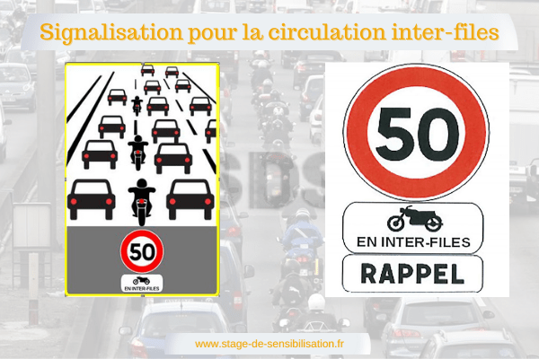 Panneau signalisation circulation interfiles (CIF).
