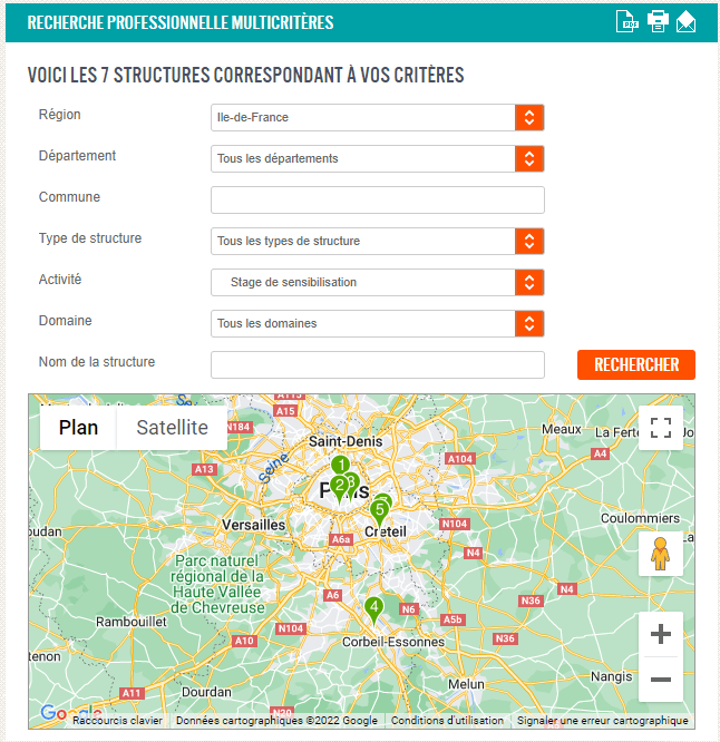 Où réserver un stage de sensibilisation aux dangers de l'usage de produits stupéfiants.